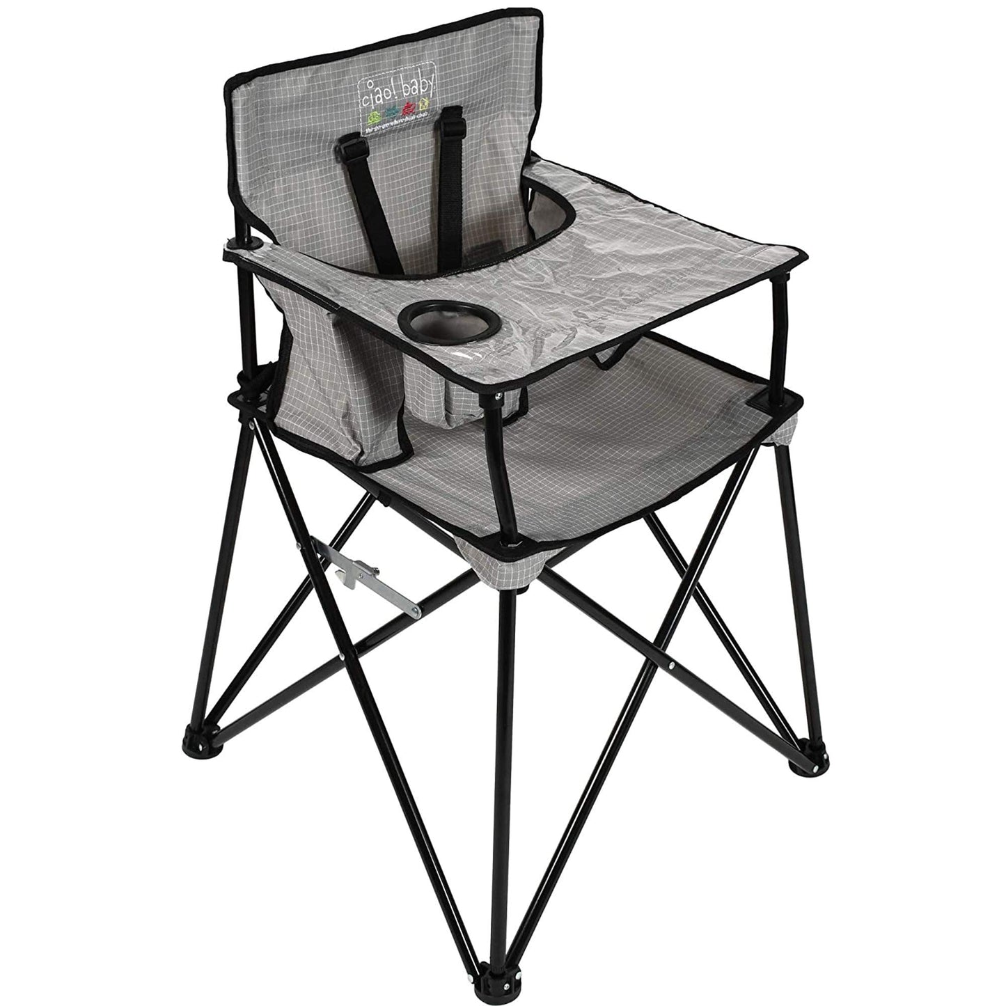 ciao! baby Portable High Chair for Babies and Toddlers, Compact Folding Travel High Chair with Carry Bag for Outdoor Camping, 1
