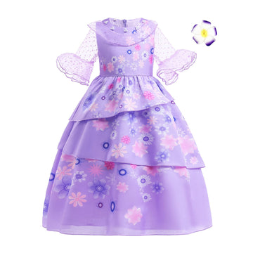 Atimigo Isabella Costume,Isabella Dress,Isabela Costumes Halloween Cosplay Birthday Gift For Kids Girls Dress Up Cosplay With Ha