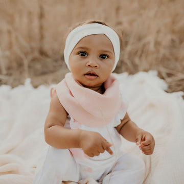 Kishu Baby Indi Infinity Scarf Bib - Fairtrade Gots Organic Muslin Drool Bib W/Snap