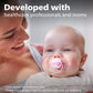 Philips Avent Ultra Soft Pacifier 0-6 Months, Dreams And Happy Designs, 4 Pack, White/Green, Scf222/43