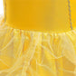 Dressy Daisy Girls' Princess Costume Fancy Dresses Up Halloween Party Size 5-6 Gold