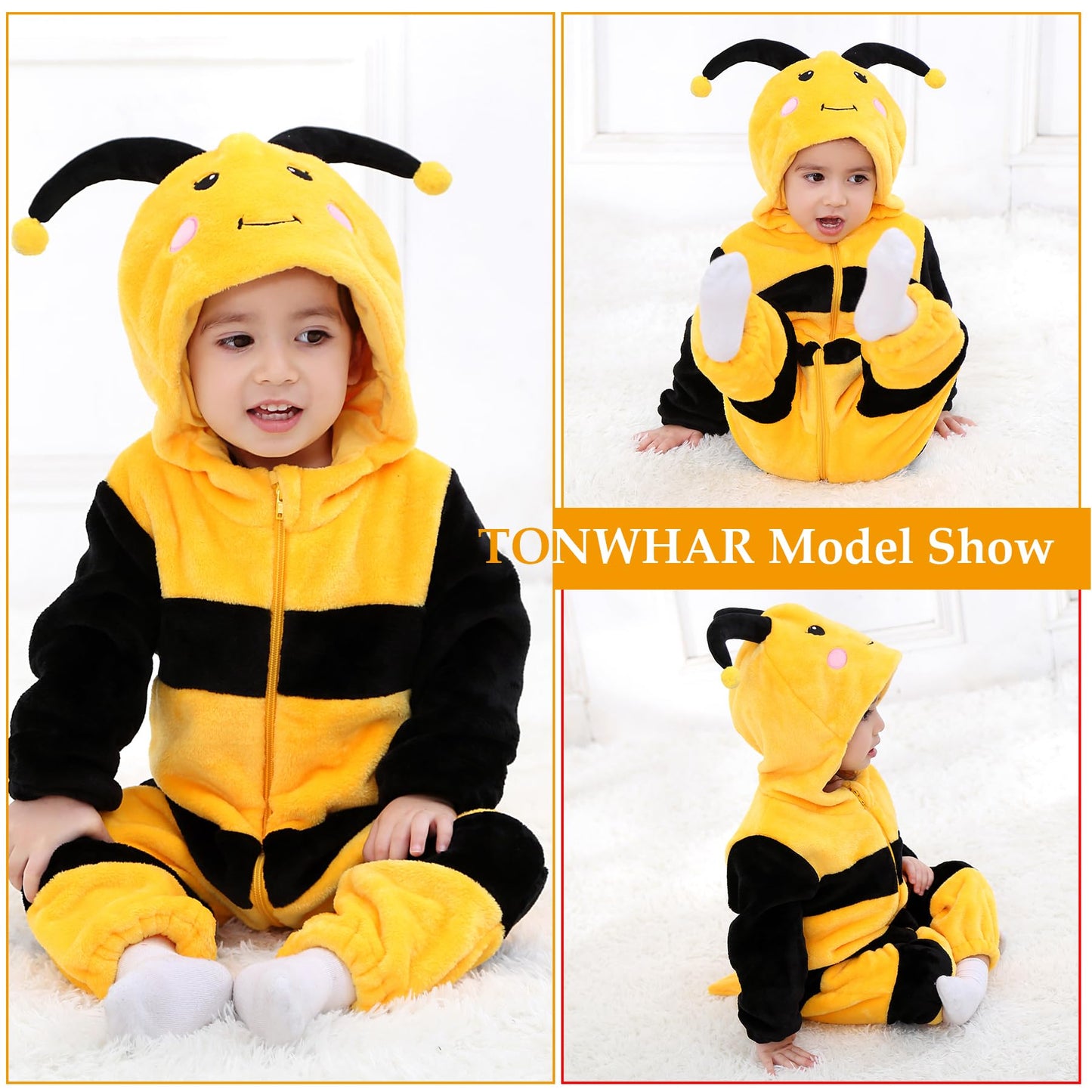 Tonwhar Baby Boy'S Girl'S Animal Bodysuit Infant And Toddler'S Romper Jumpsuit Halloween Costume Partywear(3-6 Months)