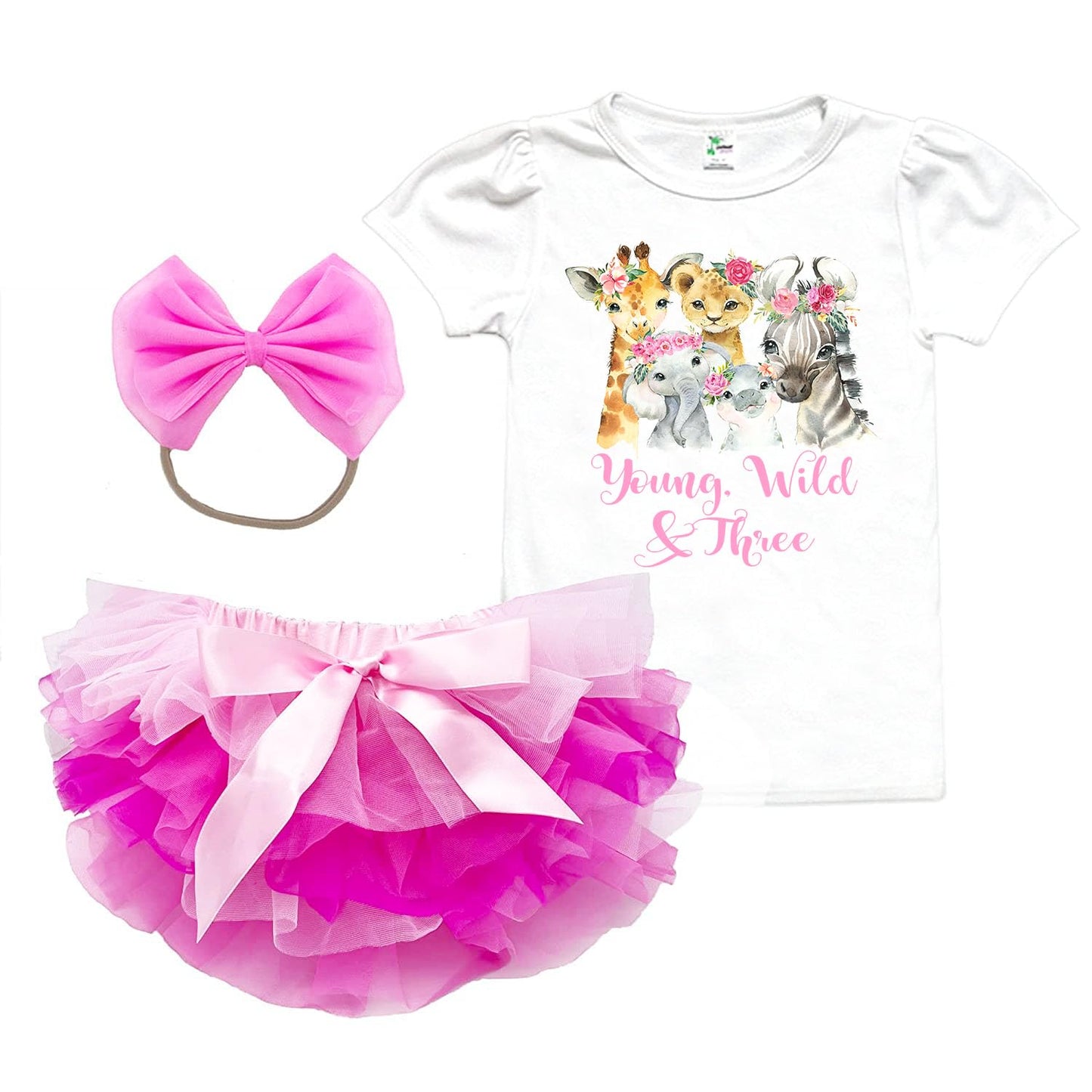 Wild One Birthday Girl Outfit Safari Baby Girl 1St Birthday Outfit Two Wild Birthday Outfit Wild And Three Girl Outfit Pink Wild