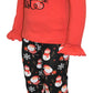 Unique Baby Girls Little Miss Nice List Christmas Pant Set (4T, Black Santa)