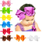 Zoonai 2Pcs Baby Girl Infant Large Hair Bow Headband Toddler Hair Band Accessories
