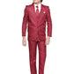 Jeetethnics Boys Maroon Checked Coat Suit Set With Waistcoat Shirt And Trousers (9017Nq)