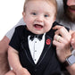 Ann Arbor T-Shirt Co. Unisex Baby Tuxedo Funny Infant Humor One Piece -6 Month Black