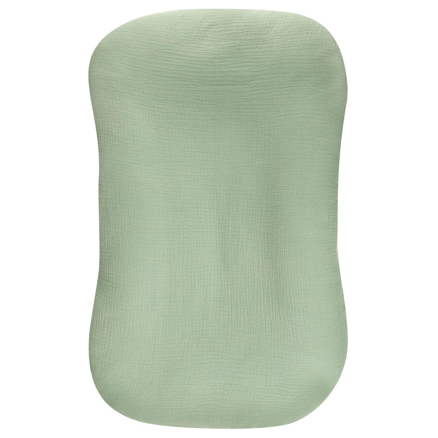 Hooyax Muslin Baby Lounger Cover Soft Organic Cotton Slipcover Fits Newborn Lounger For Baby Boys And Girls (Light Bean Green)