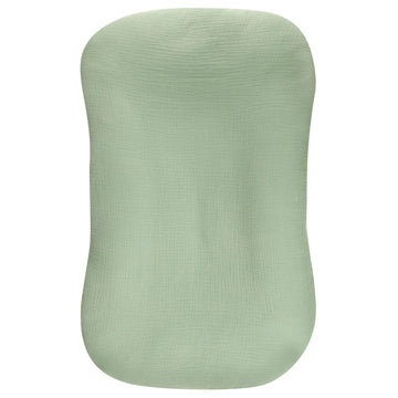 Hooyax Muslin Baby Lounger Cover Soft Organic Cotton Slipcover Fits Newborn Lounger For Baby Boys And Girls (Light Bean Green)