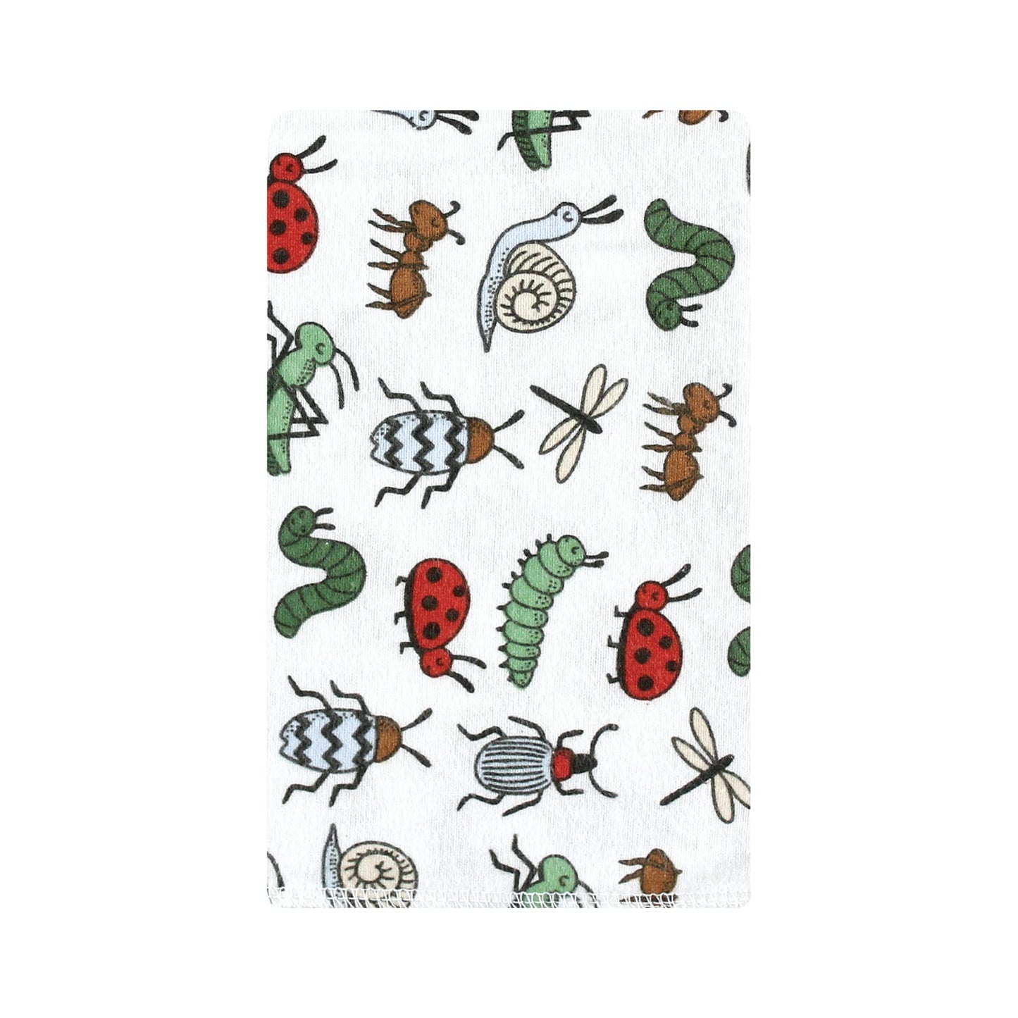 Hudson Baby Unisex Baby Cotton Flannel Burp Cloths, Bugs, One Size