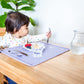 Chamos Montessori Placemat For Toddlers - Kids Silicone Mats For Dining Table - Set Of 2 - Table Setting Learning (Lavender And