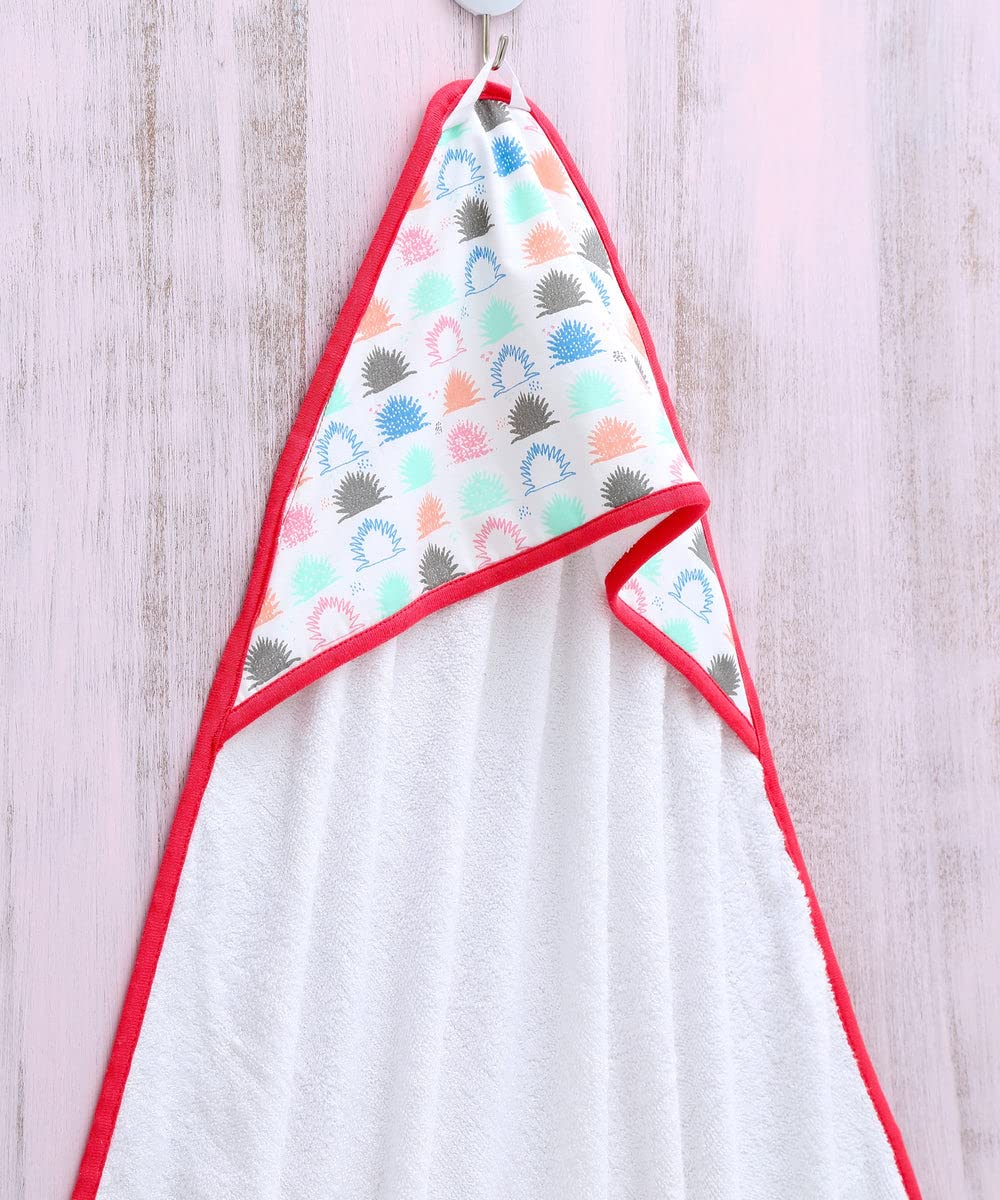 MOMJOY Hooded Baby Bath Towel for Boys & Girls,Easy Dry, Ultra Soft |1214 Months| Pack of 1|Pink & Blue