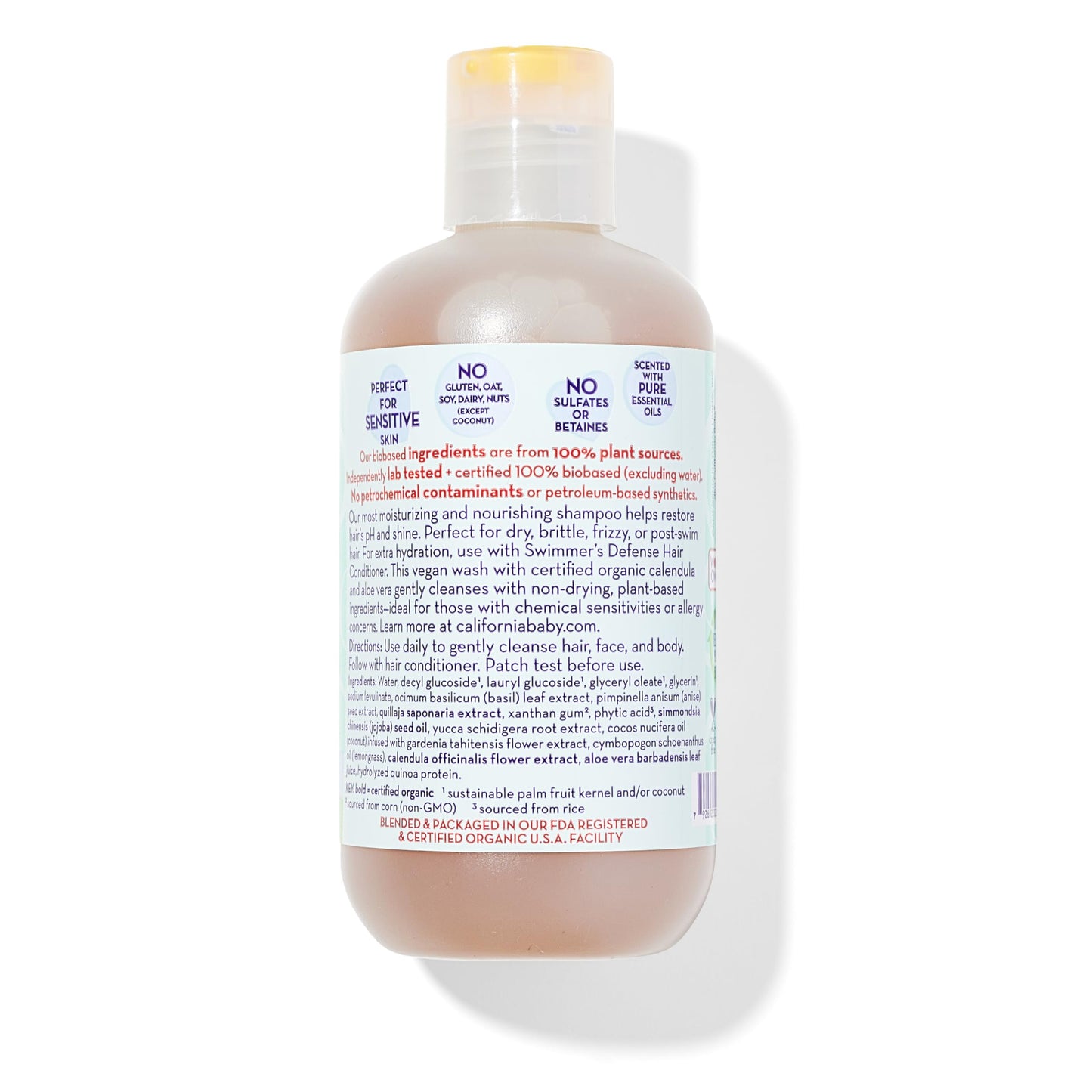 California Baby Swimmer'S Defense | Moisturizing After Swim Shampoo For Kids | 100% Plant-Based | Allergy Friendly | 251 Ml / 8.
