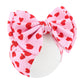 Yanjie Baby Headband Bow Large Hair Bows Red Headband Wide Newborn Bows Pink Heart Handmade Hairbands Hair Accessories Gift Infa