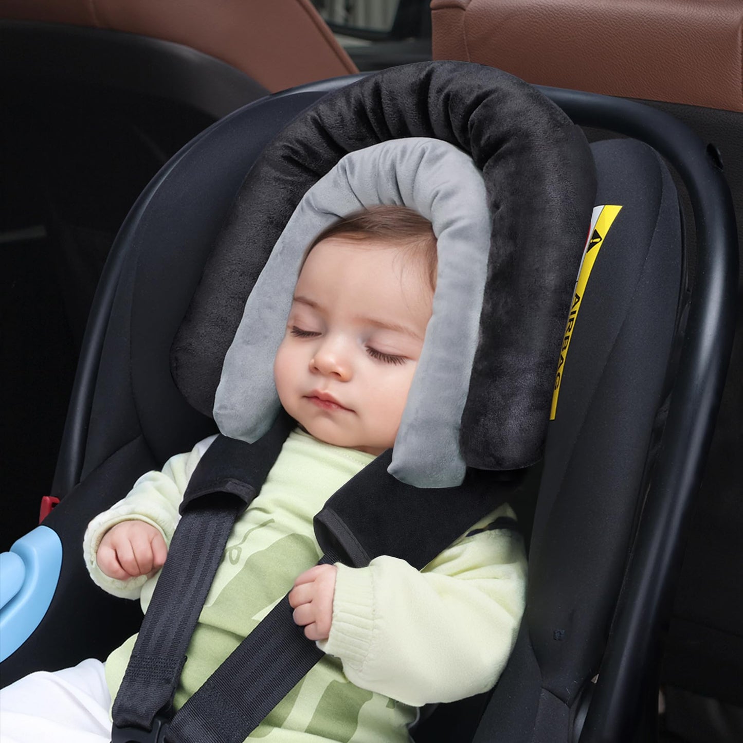 Coolbebe New Babybody Support & Strap Covers Set For Newborn Infant Toddler- Extra Soft Stroller Cushion Pads Car Seat Insert, P