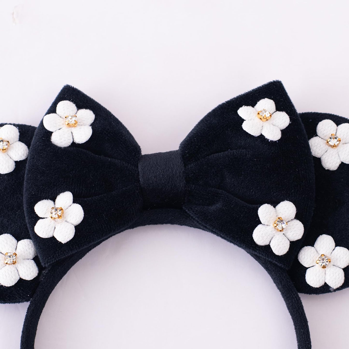 Karett Mouse Ears Bow Headbands, Sparkle Ears Headband Girl Women Glitter Hair Band For Party Princess Decoration Cosplay Costum