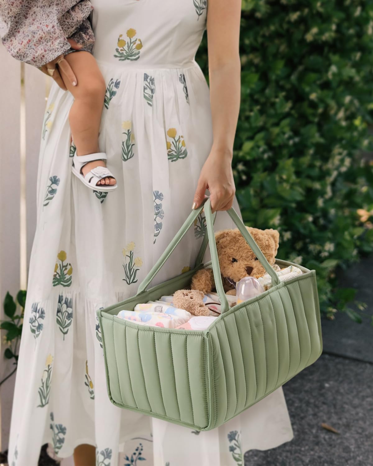 Deoxys Baby Diaper Caddy Basket, Stylish Baby Diaper Caddy Organizer, Storage Basket for Diapers  Baby Gift Registry for Newbor