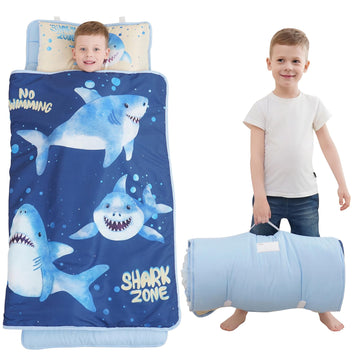 Extra Large Toddler Nap Mat By Cokouchyi, Toddler Sleeping Bag With Removable Pillow, Measures 53 X 21 X 1.5 Inches, Sleeping Ma