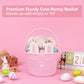 Cubesland Easter Baskets For Kids - 2-Piece Empty Bunny Buckets Set With Handle, Soft & Sturdy Easter Egg Hunt Basket Bags (9.8X