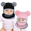 Bencailor 2 Pcs Baby Winter Hat Scarf Set Toddler Winter Hat Infant Beanie Balaclava Ear Flap for 1-5 Year Old Girl Boy(Pink, Bl