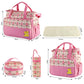 Imountek Diaper Bags Tote,5Pcs Baby Diaper Convertible Baby Bags With Changing Pad & Insulated Pockets For Mom, Multifunction Mo