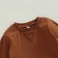 Toddler Baby Boy Clothes Set Solid Color Long Sleeve Crewneck Sweatshirt Top Casual Pants Set 2Pcs Fall Winter Outfits (Dark Ora