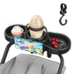 Universal Stroller Snack Tray, 4 In 1 Stroller Tray Attachment With Cups Phone Holder For Baby Toddler Stroller, 360 Rotation Un