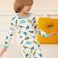 Babee Reshinee Bamboo Viscose Toddler Pajamas Boys Girls Kids Baby 2Pcs Long-Sleeve Pyjamas Set 2-3T Dinosaur Snug Fit Sleepwear