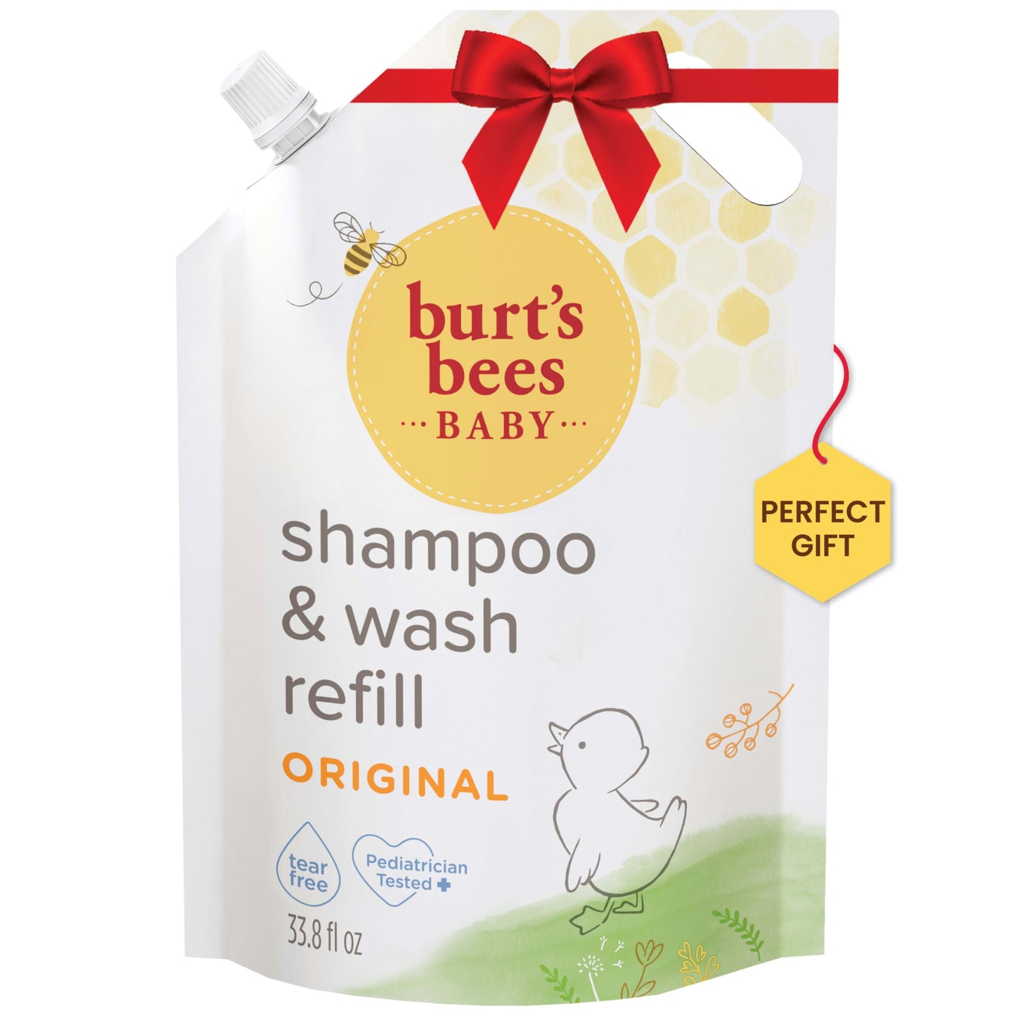 Burts Bees Baby Shampoo And Baby Wash Refill, Original, Plant-Based Formula, Tear-Free, Pediatrician-Tested, Natural Origin, Gen