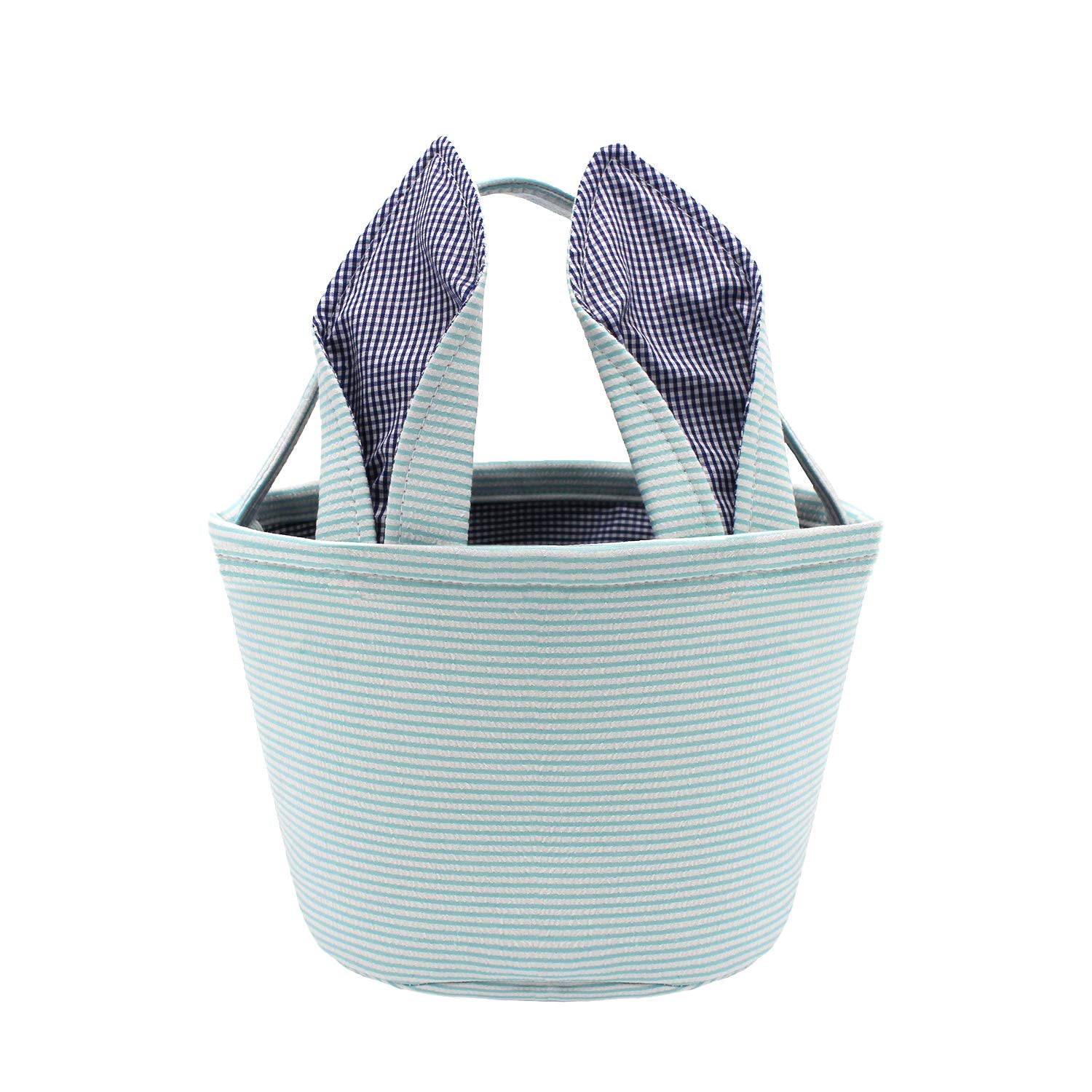 Lxitol Easter Baskets Easter Bunny Ears Bags - Easter Egg Bunny Bucket For Kids (Blue)