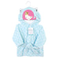 Hudson Baby Unisex Baby Plush Animal Face Bathrobe, Mermaid, 0-9 Months