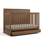 Graco Sasha 5-in-1 Convertible Crib with Drawer (Hazelnut) - GREENGUARD Gold Certified Wood Crib, Converts to Toddler Bed, Daybe