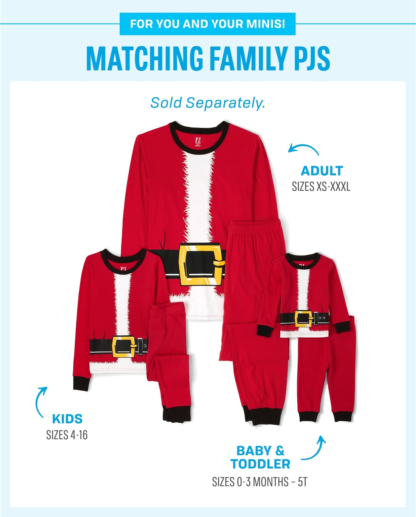 The Children'S Place Baby Girls Family Matching Christmas Holiday Sets, Snug Fit 100% Cotton, Pajama Set, Santa Suit, 2T Us