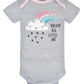 Gerber Baby Girl'S 8-Pack Short Sleeve Onesies Bodysuits, Clouds, Newborn