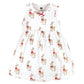 Hudson Baby Baby Girls' Cotton Dress And Cardigan Set, Fancy Rudolph, 5T