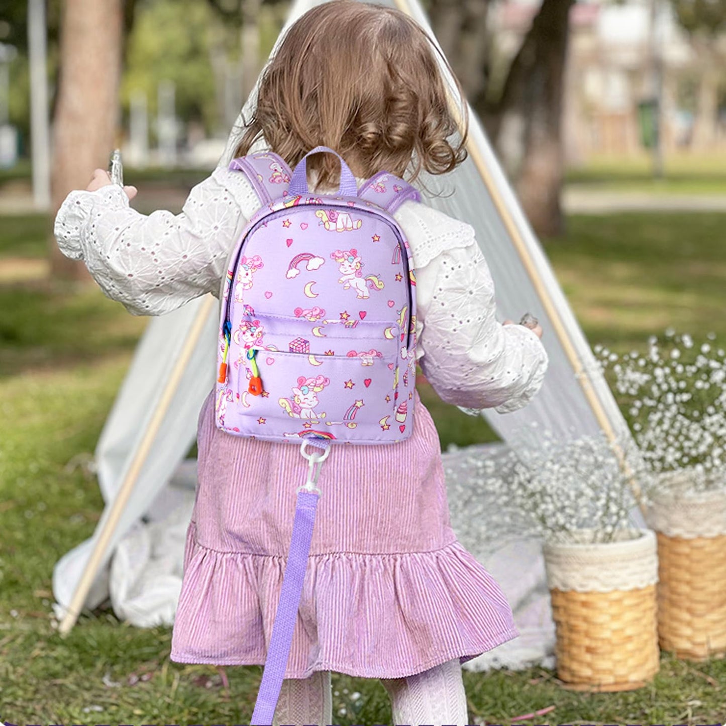 Accmor Toddler Harness Backpack Leash, Baby Unicorn Backpacks With Anti Lost Wrist Link, Cute Mini Child Harness Leashes For Wal