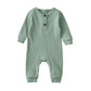 Baby Boy Girl 2 Pack Solid Romper Short/Long Sleeve One Piece Jumpsuits Clothes Sets (Blue & Light Green, 3-6 Months)