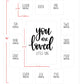 All Things For Mom First Year Picture Mat With Verse You Are Loved Little One    On A White Mat (11    X 14   ) - Mat Only No Fr