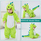 Tonwhar Unisex Baby Animal Halloween Costume Kid'S And Toddler'S Autumn Winter Outfits Jumpsuit(2-3T,Light Green Dino)