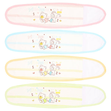 Healifty Baby Belly Button Band Baby Belly Bands Adjustable Cotton Infant Umbilical Cord For 0-12 Months 4Pcs
