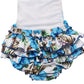 One Piece Redbub Floral Ruffles Rompers Bathing Suits Dress With Headband (Large,Light Blue)