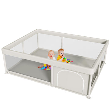 Hiaksedt Large Baby Playpen 65X50 Inch, Playpen For Babies And Toddlers, Sturdy Safety Play Yard For Indoor & Outdoor With Zippe