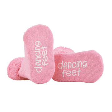 Stephan Baby Non-Skid Silly Socks With Cute Sayings, Dancing Feet, Fits 3-12 Months