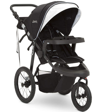 Jeep Hydro Sport Plus Jogger By Delta Children, Includes Car Seat Adapter, Black, Neoprene, Leather