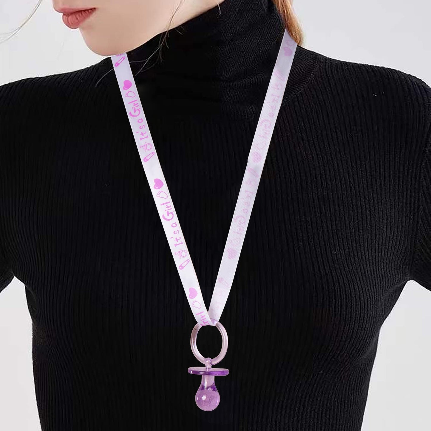 24 Baby Shower Pacifiers Necklace