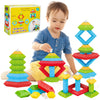 Tsomtto Montessori Toys for 1 2 3 4 5 Year Old Boys Girls Toddler 1-3 Preschool Learning Activities 30 Pcs Stacking Building Blo