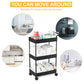 Volnamal Baby Diaper Caddy, Plastic Movable Cart For Newborn Nursery Essentials Diaper Storage Caddy Organizer For Changing Tabl