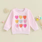 Dcohmch Toddler Girl Valentine'S Day Outfit Pullovers Heart Letter Print Shirt Sweatshirt Valentine Baby Girls Clothes (Light Pi