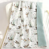 LifeTree Waffle Baby Blankets Neutral, Muslin Swaddle Blanket for Boys Girls, 2 Layers Crib Stroller Receiving Blankets with Mus
