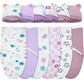 Ramede 6 Pack Baby Swaddle Blanket with Hats Sleep Swaddle for 0-3 Months Newborn Sacks Soft Cotton Wearable for Girl and Boy(Tr